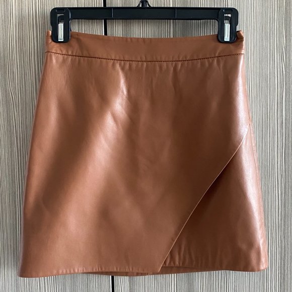 Michelle Mason Leather Wrap Skirt 🤎 - Picture 4 of 5